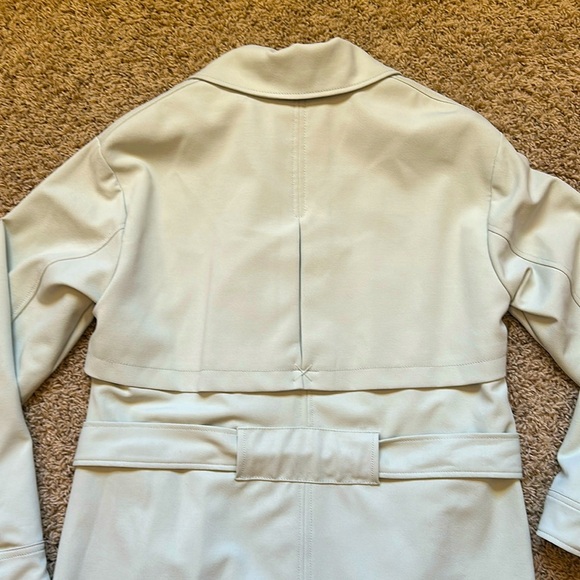 7 For All Mankind asymmetrical drape belted tench coat - Picture 6 of 10